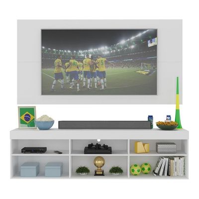 Rack Com Painel Tv 65" Holanda Br3059 Branco