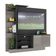 Estante+Painel Tv 55" E França Br2473 Preto/Lacca Fumê