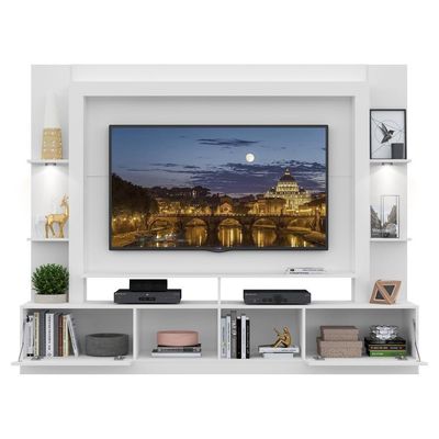 Estante Tv 65" Com Leds Berlim Multimóveis V3392 Branca