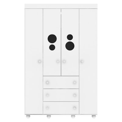 Quarto Completo Com Berço 3x1 Com Rodízios Multimóveis Pimpolho Fg3011 Branco