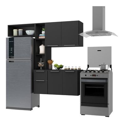 Cozinha Compacta Multimóveis Sofia Fg2006 Preta