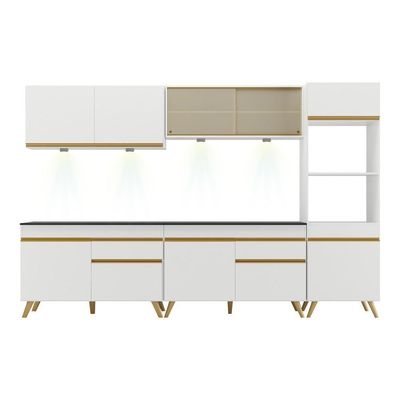 Cozinha Completa 5 Peças Com Leds Mp2014 Veneza Up