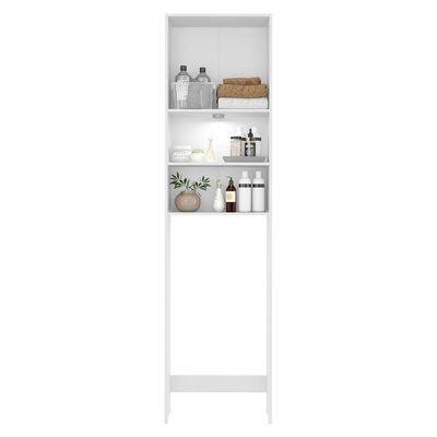 Armário Banheiro C/ Led P/ Vaso Sanitário Multimóveis Branco