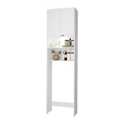 Armário Banheiro C/ Led P/ Vaso Sanitário Multimóveis Branco