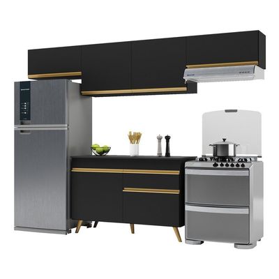 Cozinha Compacta Multimóveis Veneza Gb Fg3697 Preta
