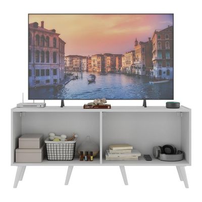 Rack Tv Até 50 Polegadas Retrô Com Espelhos Mp1082 Branco Branco