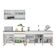 Cozinha Compacta Veneza Gw Mp2076 Armário E Balcão Branca