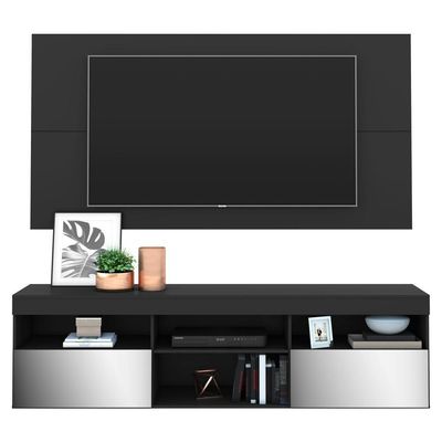 Rack Suspenso Com Espelho E Painel Para Tv Até 65´ Fg3322