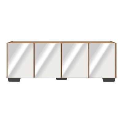 Rack Tv Até 50 Polegadas Com Espelhos Mp1083 Rustic preto