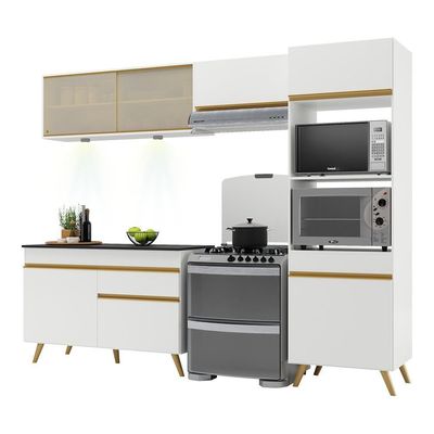 Cozinha Compacta 4 Peças Com Leds Veneza Up Multimóveis