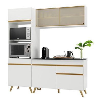 Cozinha Compacta Multimóveis Veneza Gw Fg3695 Branca