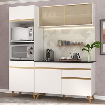 Cozinha Compacta Multimóveis Veneza Gw Fg3695 Branca