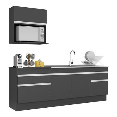 Armário De Cozinha Compacta Mp2110.898 Preto/branco