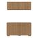 Kit Bar Armário Aéreo Aparador 4 Portas Mp1087 Rustic/natural