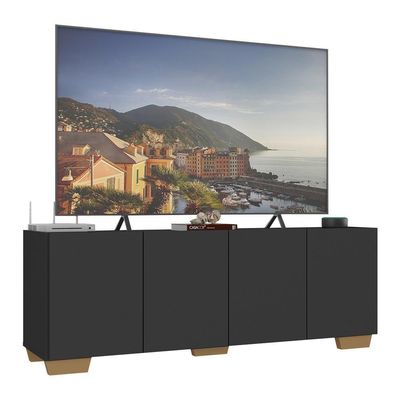 Rack Para Tv Até 50 Polegadas Com Mp1072 Preto natural