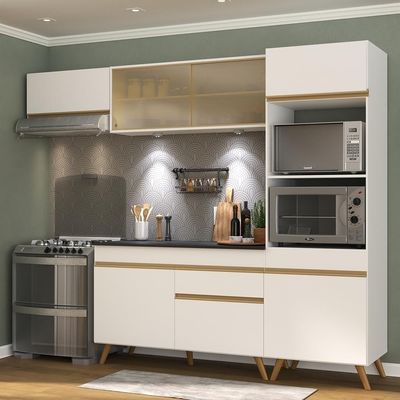 Cozinha Compacta 4 Peças Com Leds Veneza Up Multimóveis