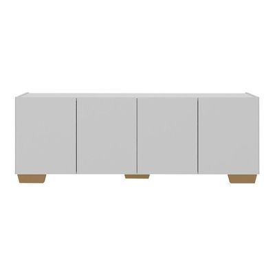 Rack Para Tv Até 50 Polegadas Com 4 Portas Multimóveis Mp1072 Branco Natural