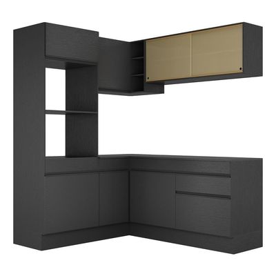 Armário De Cozinha Completa De Canto Mp2098.895 Preto