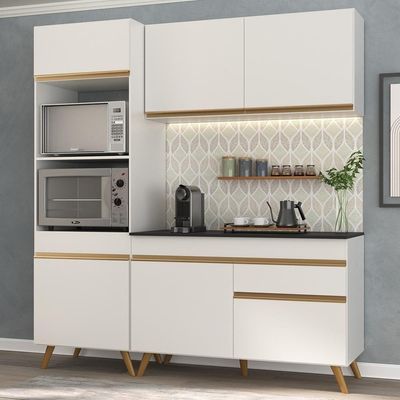 Cozinha Compacta Multimóveis Veneza Gw Fg3694 Branca