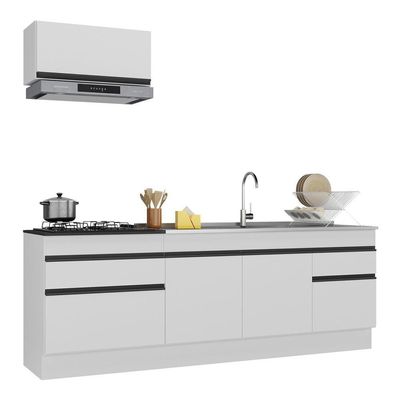 Armário De Cozinha Compacta Mp2109.964 Branco/preto
