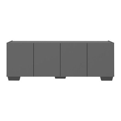Rack Para Tv Até 50 Polegadas Com 4 Portas Multimóveis Mp1072 Grafite/preto Grafite/preto