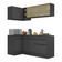 Armário De Cozinha Compacta De Canto Mp2091.895 Preto