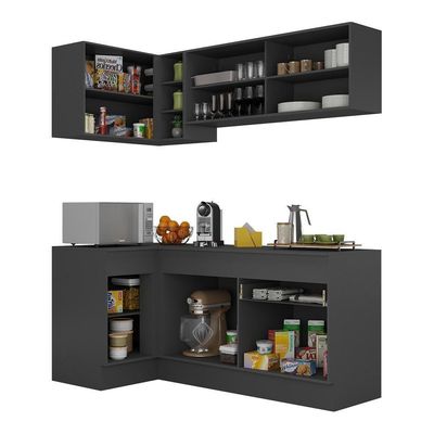Armário De Cozinha Compacta De Canto Mp2091.895 Preto