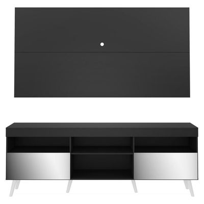Rack Com Painel E Suporte Tv 65" Espelho Multimóveis V3142