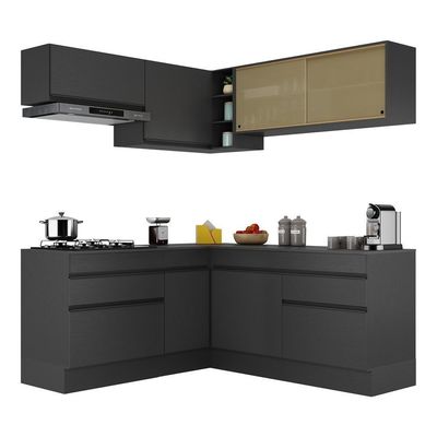 Armário De Cozinha Completa De Canto Mp2097.895 Preto