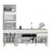 Armário De Cozinha Compacta 212cm Veneza Multimóveis V2078 Branco/dourado Branco/dourado
