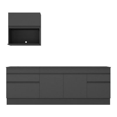 Armário De Cozinha Compacta Com Rodapé Mp2110.895 Preto