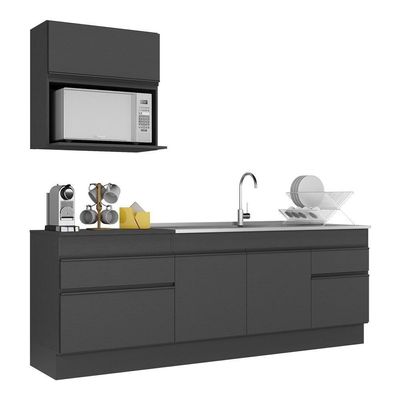 Armário De Cozinha Compacta Com Rodapé Mp2110.895 Preto
