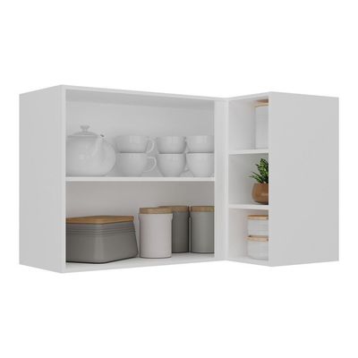 Armário De Cozinha Aéreo De Canto Mp3742.964 Branco/preto