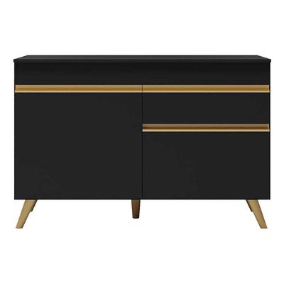Balcão Cozinha Gabinete Pia 120cm 2 Portas Multimóveis Preto