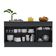 Balcão Cozinha Gabinete Pia 150cm Com Rodapé 3 Portas 1 Gaveta Veneza Multimóveis V2107 Preto Preto