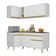 Armário De Cozinha Compacta De Canto Veneza Multimóveis V2057 Branco/dourado Branco/dourado