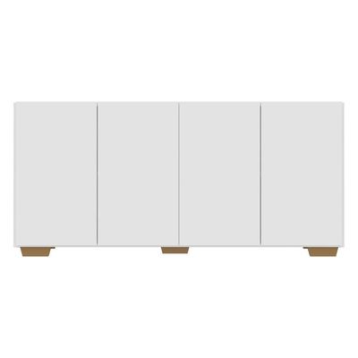 Aparador Buffet 4 Portas Multimóveis V3557 Branco/Natural