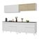 Armário De Cozinha Compacta 240cm Veneza Multimóveis V3696 Branco Branco