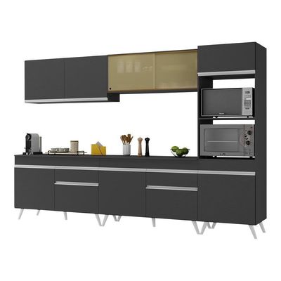 Armário De Cozinha Completa 5 Peças Mp3689.898 Preto