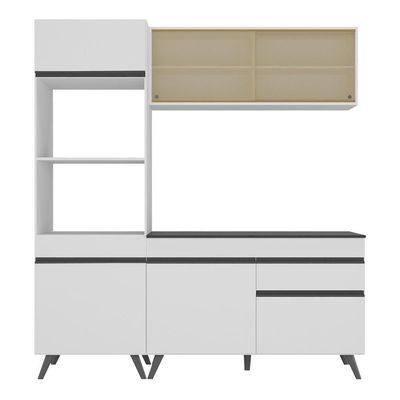 Armário De Cozinha Compacta 3 Peças Mp3695.964 Veneza Branco