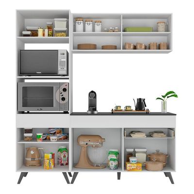 Armário De Cozinha Compacta 3 Peças Mp3695.964 Veneza Branco