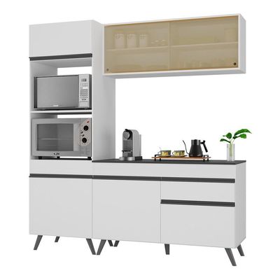 Armário De Cozinha Compacta 3 Peças Mp3695.964 Veneza Branco