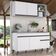 Armário De Cozinha Compacta 150cm Veneza Multimóveis V2142 Branco/preto Branco/preto