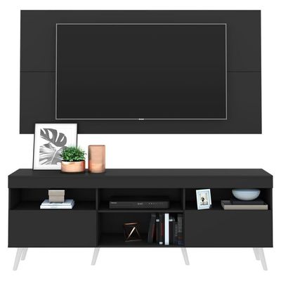 Rack Com Painel E Suporte Tv 65" Retrô Multimóveis V3134