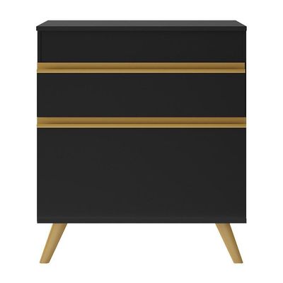 Gabinete Banheiro 1 Porta E 1 Gav Retrô 70cm Mp5024 Preto