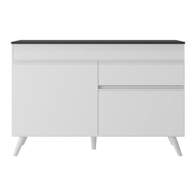 Balcão Cozinha 120cm 2 Portas 1 Gaveta Veneza Multimóveis V3680 Branco Branco