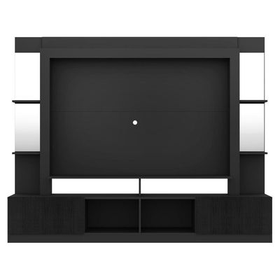 Estante Tv 65" Prateleiras C/ Espelho Multimóveis V3393Preta