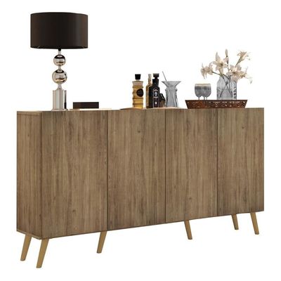 Aparador Buffet 4 Portas Vegas V3562 Rustic/Natural