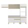 Armário De Cozinha Compacta 252cm Veneza Multimóveis V3691 Branco/dourado Branco/dourado