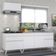 Armário De Cozinha Compacta 220cm Veneza Multimóveis V2074 Branco Branco